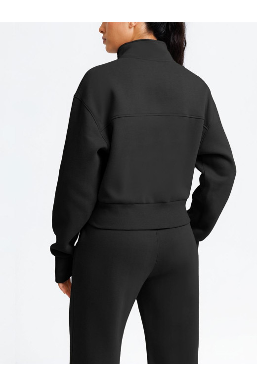 Чорна жіноча утеплена спортивна кофта GVS Urban Warm