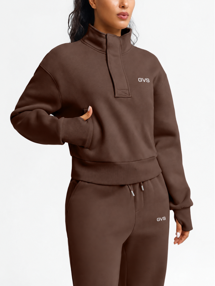 Жіноча утеплена спортивна кофта GVS Urban Warm, шоколад