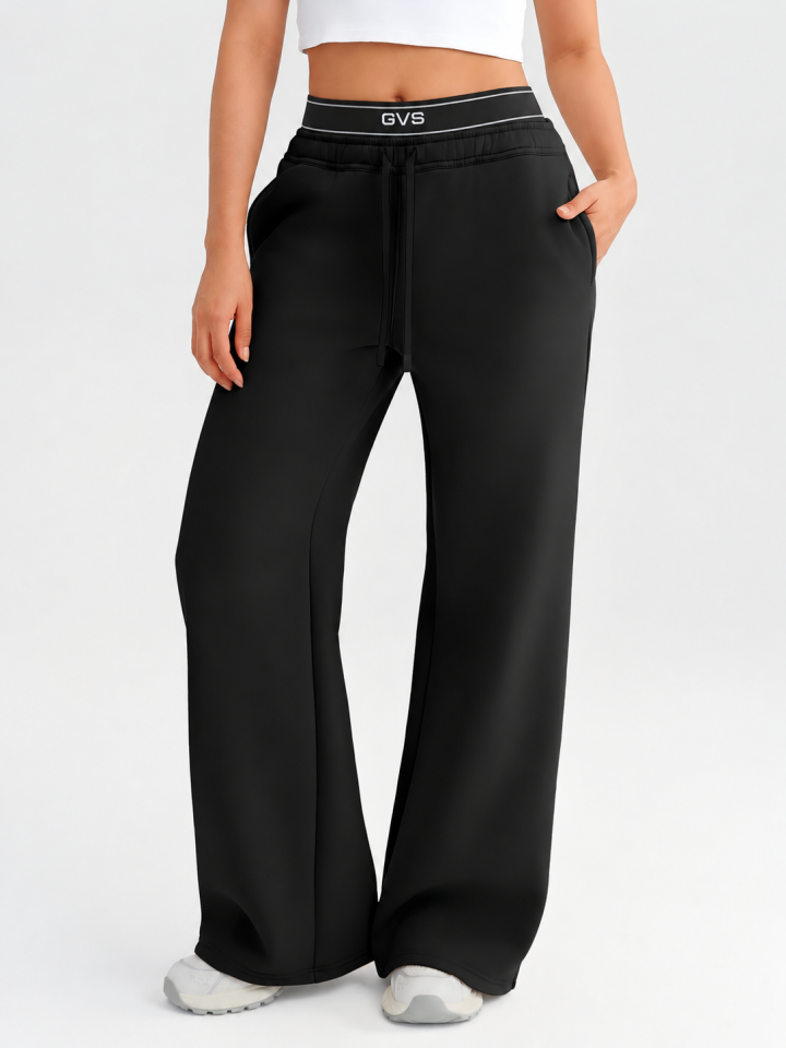 Жіночі утеплені спортивні штани GVS Urban Warm Wide Leg, чорний