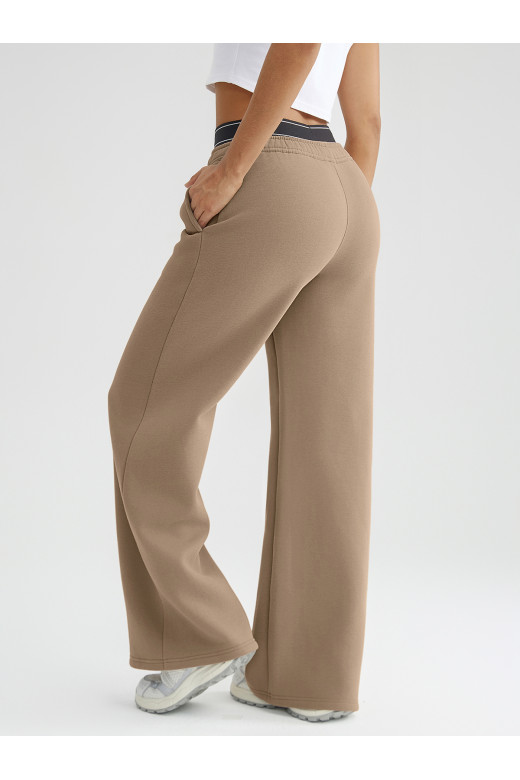 Жіночі утеплені спортивні штани GVS Urban Warm Wide Leg кольору таш Жіночі утеплені спортивні штани GVS Urban Warm Wide Leg кольору таш