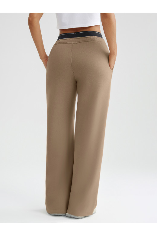 Жіночі утеплені спортивні штани GVS Urban Warm Wide Leg кольору таш