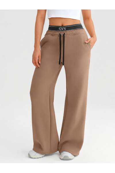 Жіночі утеплені спортивні штани GVS Urban Warm Wide Leg, колір таш