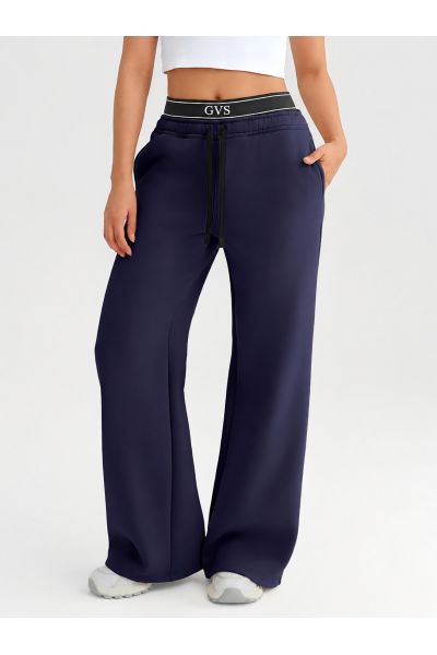 Жіночі утеплені спортивні штани GVS Urban Warm Wide Leg, синій