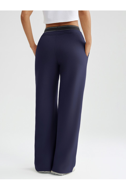 Сині жіночі утеплені спортивні штани GVS Urban Warm Wide Leg