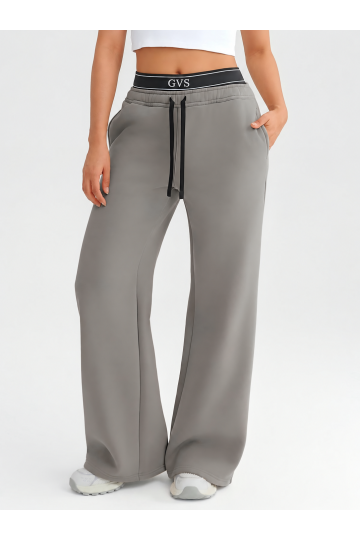 Жіночі утеплені спортивні штани GVS Urban Warm Wide Leg, сірий