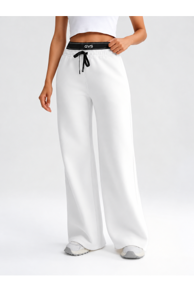 Жіночі утеплені спортивні штани GVS Urban Warm Wide Leg, білий