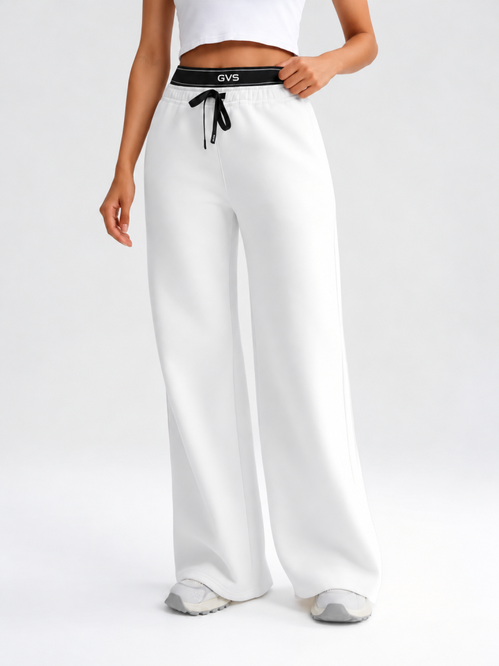 Жіночі утеплені спортивні штани GVS Urban Warm Wide Leg, білий