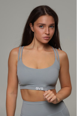 Женский спортивный топ с двойными бретелями GV Sport от German Volf, серый