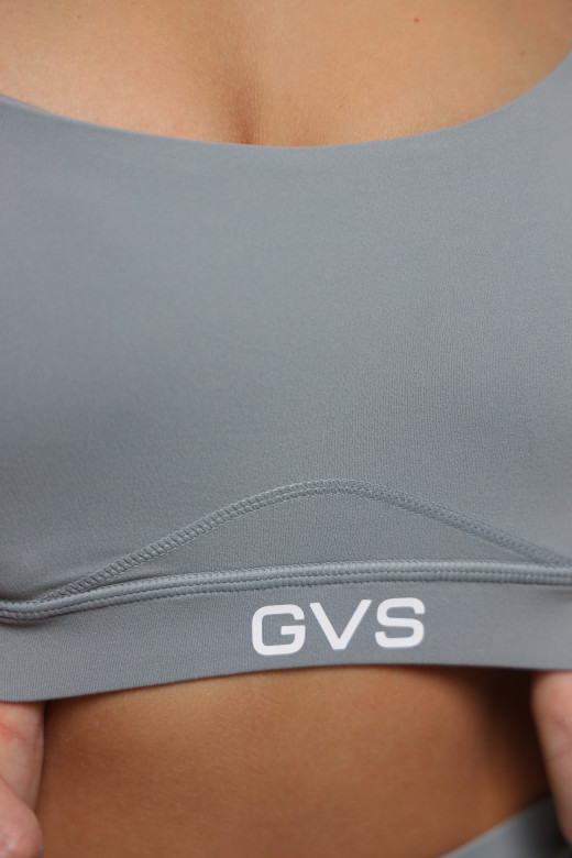 Жіночий спортивний топ з подвійнимим бретелями GV Sport від German Volf, сірий
