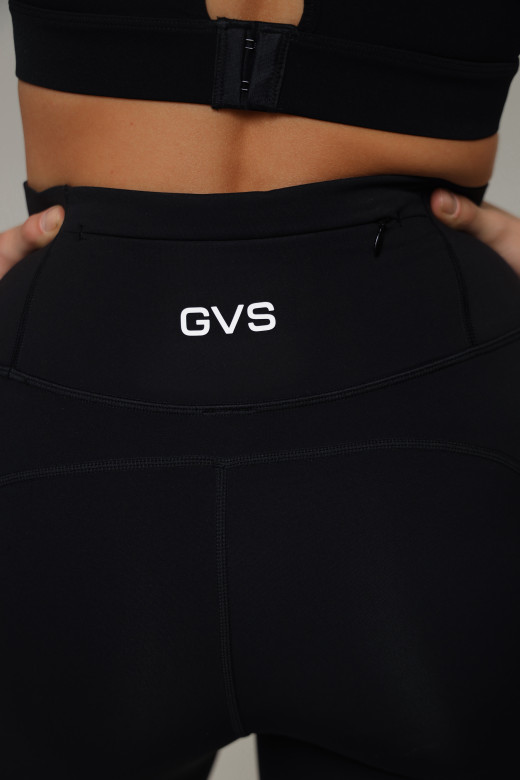 Спортивні жіночі лосини GV Sport з прихованою кишенею на блискавці, чорний