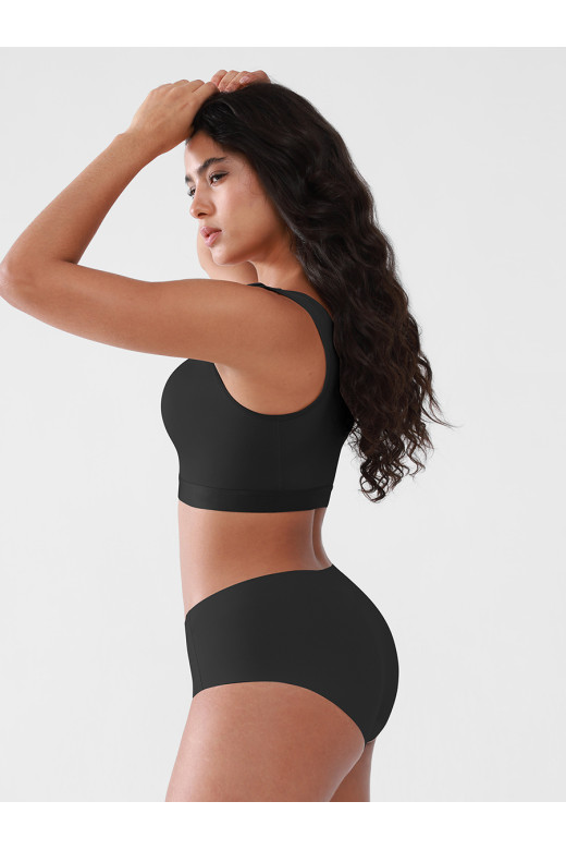 Чорний коригуючий топ-бра Shape Support з регульованою застібкою