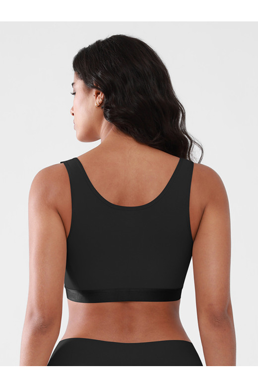 Чорний коригуючий топ-бра Shape Support з регульованою застібкою