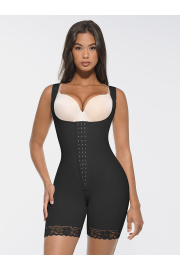 Черный женский корректирующий комбинезон Shape Sculpt с высокой компрессией — German Volf