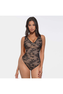 Ажурний коригуючий комбідрес, чорний